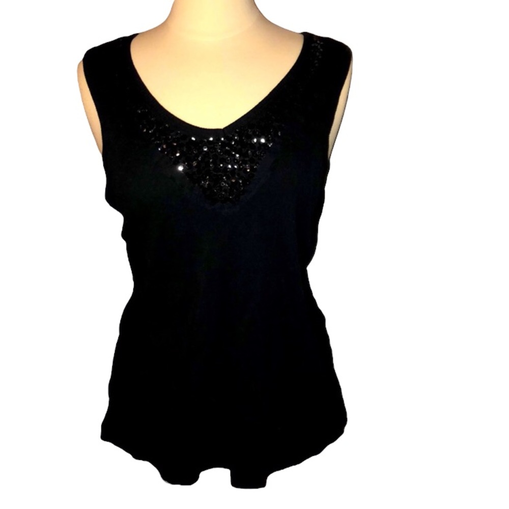 NWOT Black sequin tank